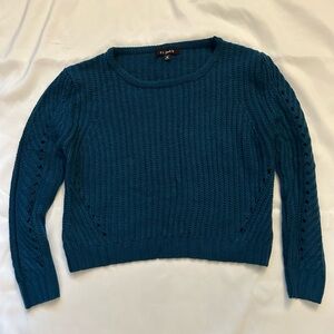 Elegant Teal Knit Sweater